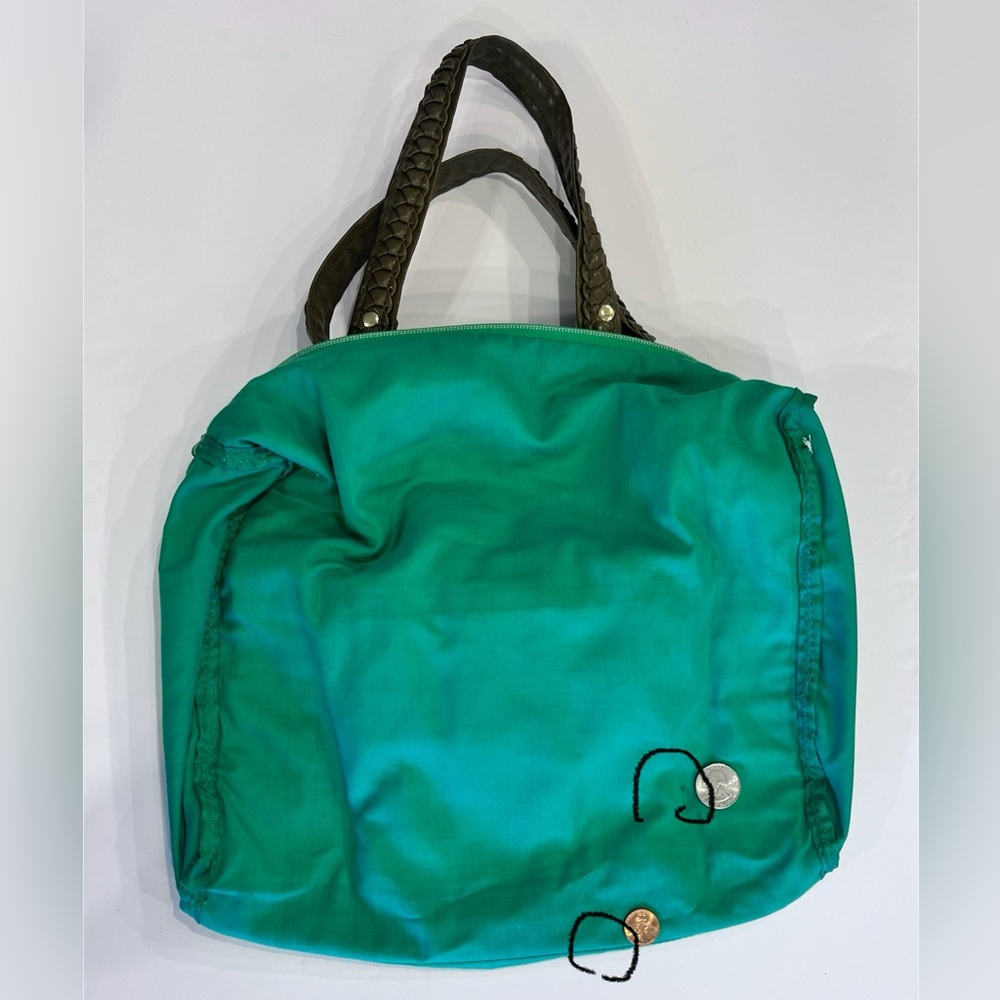 Loop retro floral top handle satchel mini duffel purse snap close envelope pkt - Picture 9 of 12